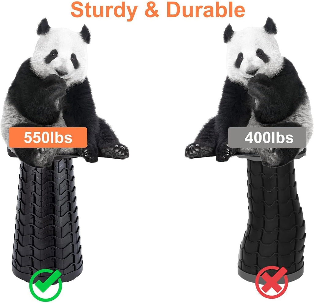Foldable Telescoping Stool Portable, Retractable Stool for Adults, Upgraded Collapsible Folding Seats with Load Capacity 550lbs, Camping Stools for Adults